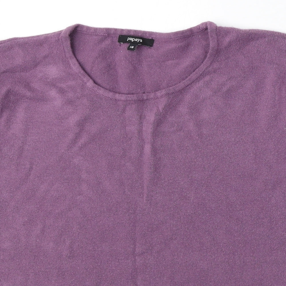 Womens UK Size 18 Papaya Purple Pullover Jumper