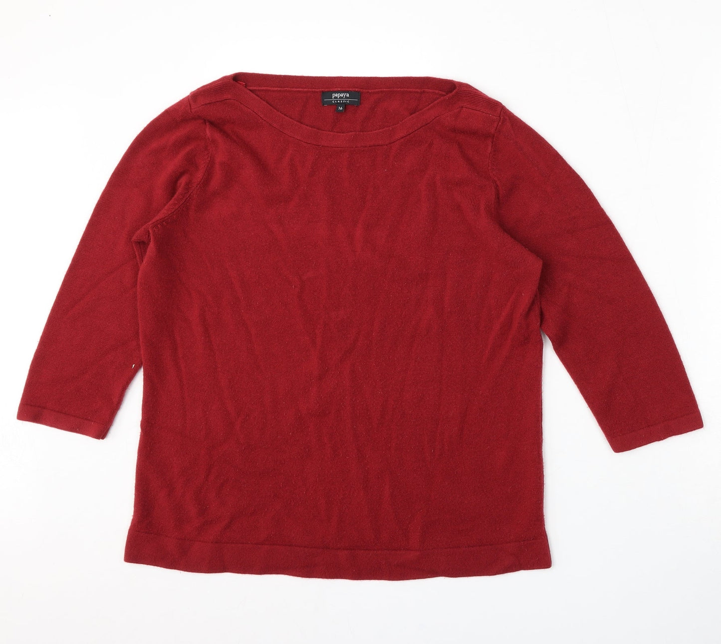 Womens UK Size 16 Papaya Red Pullover Jumper