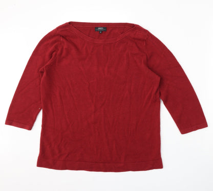 Womens UK Size 16 Papaya Red Pullover Jumper
