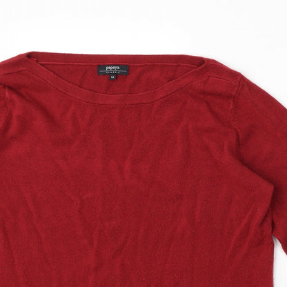 Womens UK Size 16 Papaya Red Pullover Jumper