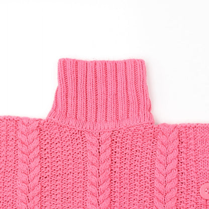 F&F Girls Pink High Neck  Acrylic Pullover Jumper Size 3 Years