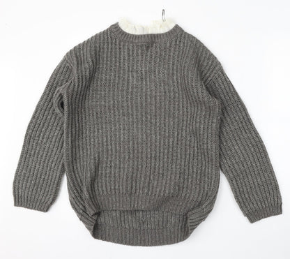 Womens UK Size S Matalan Grey Pullover Jumper