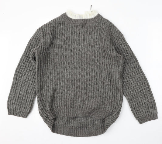 Womens UK Size S Matalan Grey Pullover Jumper