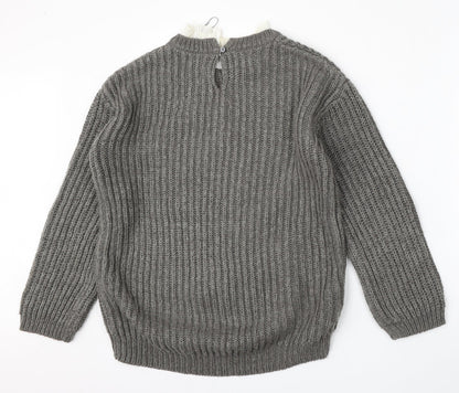 Womens UK Size S Matalan Grey Pullover Jumper