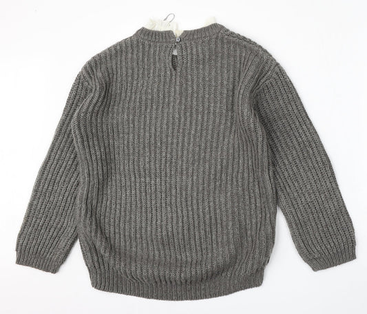 Womens UK Size S Matalan Grey Pullover Jumper
