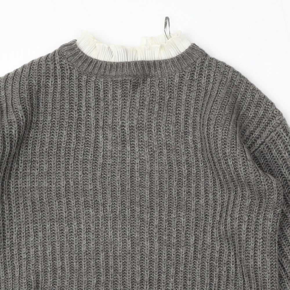 Womens UK Size S Matalan Grey Pullover Jumper