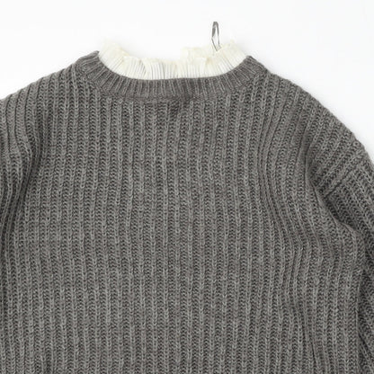 Womens UK Size S Matalan Grey Pullover Jumper