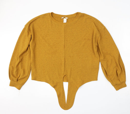 Womens UK Size S H&M Yellow Pullover Jumper