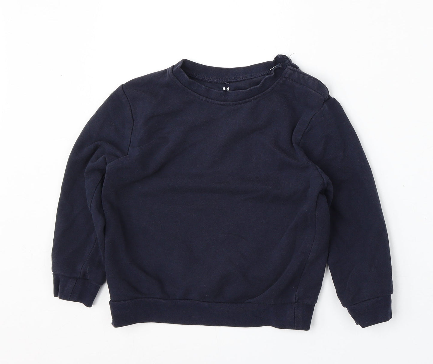 George Boys Blue  Cotton Pullover Sweatshirt Size 5-6 Years