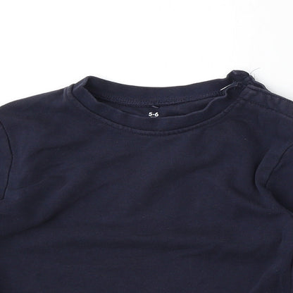 George Boys Blue  Cotton Pullover Sweatshirt Size 5-6 Years
