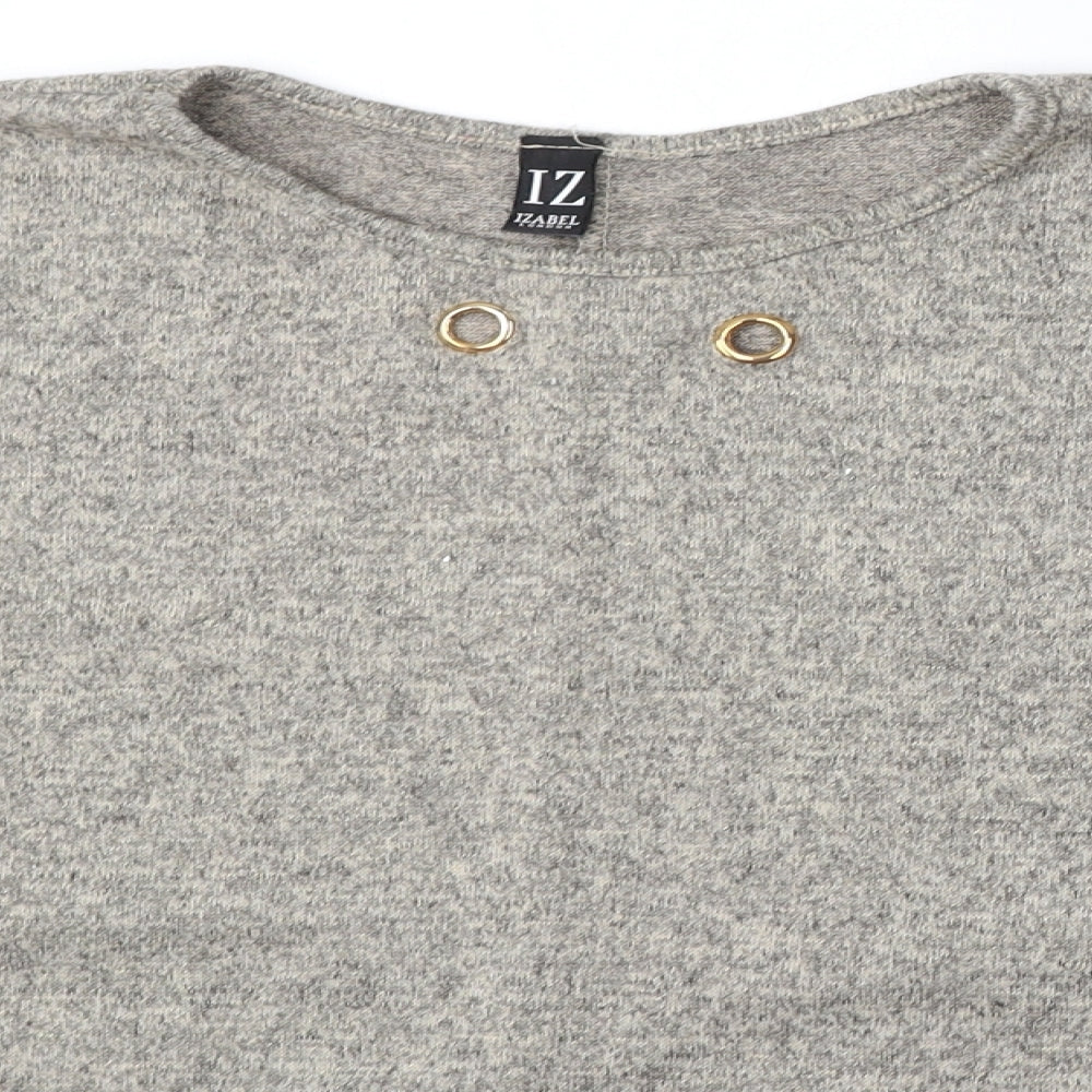 Womens UK Size 10 Izabel London Beige Pullover Jumper