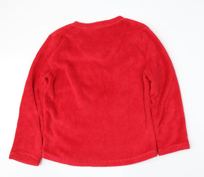 Back view of Secret Possesions women’s red polyester top pyjama top, size S