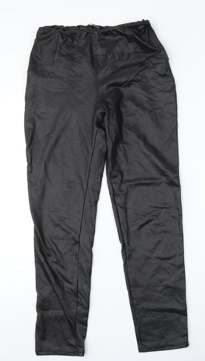 Womens UK Size 28 Boohoo Regular Fit  Black Trousers