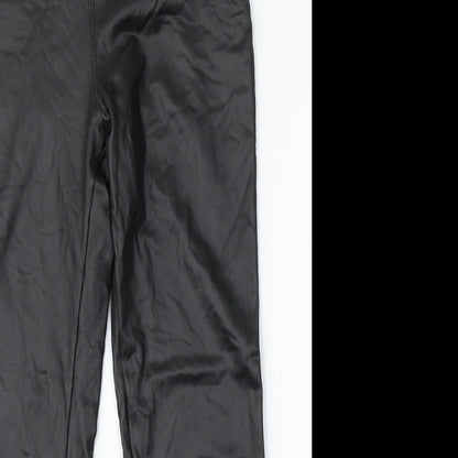 Womens UK Size 28 Boohoo Regular Fit  Black Trousers