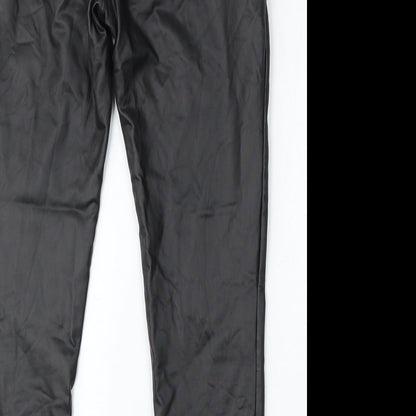Womens UK Size 28 Boohoo Regular Fit  Black Trousers