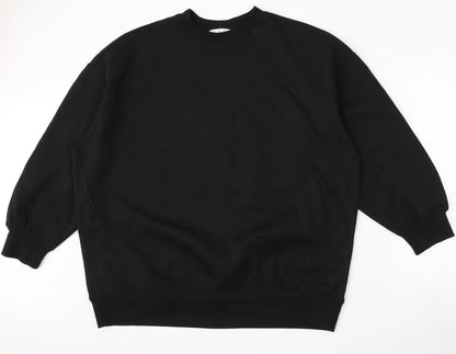 Additional front view of Primark women’s black polyester pullover sweatshirt, size UK 12