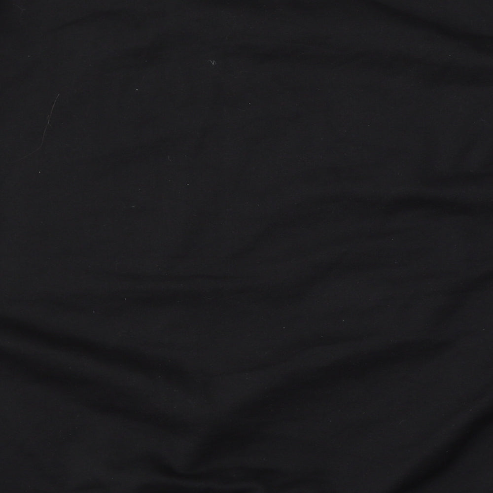 Brand and care label for Primark women’s black polyester pullover sweatshirt, size UK 12