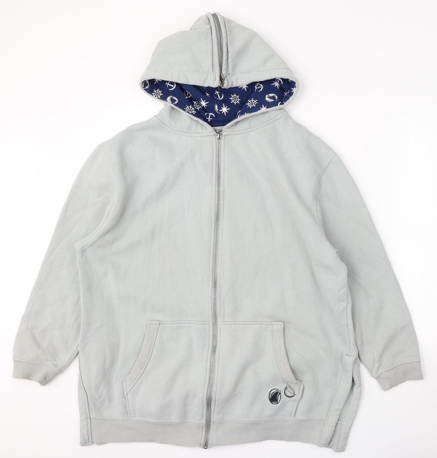Holland America Line Womens Grey  Cotton Full Zip Hoodie Size M  Zip
