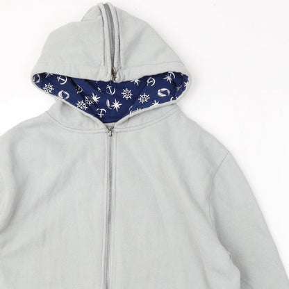 Holland America Line Womens Grey  Cotton Full Zip Hoodie Size M  Zip