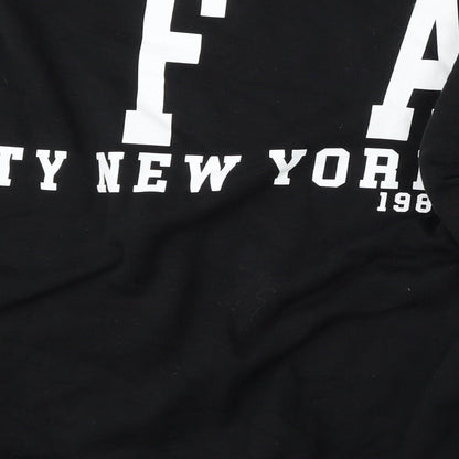 PRETTYLITTLETHING Womens Black  Polyester Pullover Sweatshirt Size 12   - New york