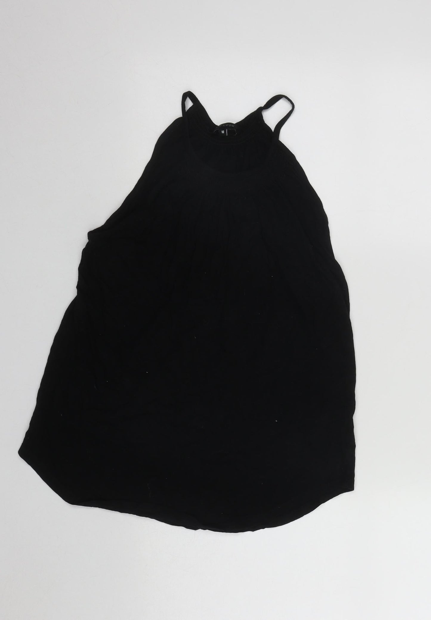 Womens UK Size 10 New Look Black Basic Tank