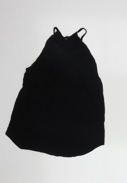 Womens UK Size 10 New Look Black Basic Tank