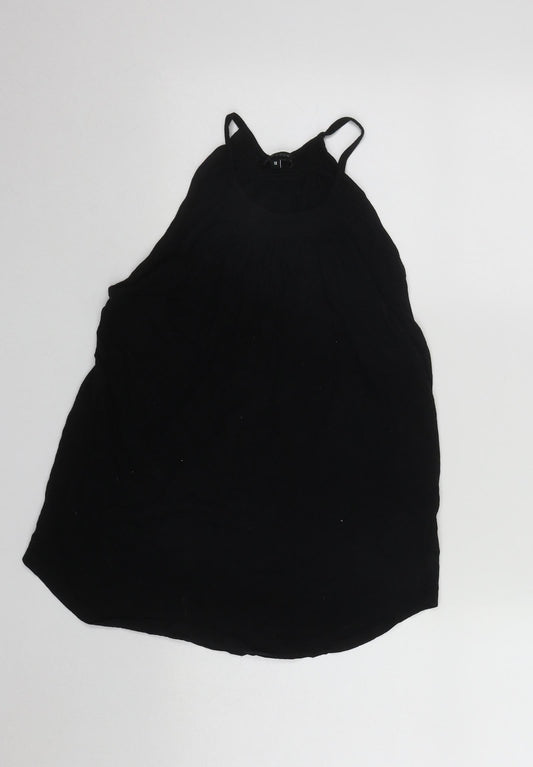 Womens UK Size 10 New Look Black Basic Tank