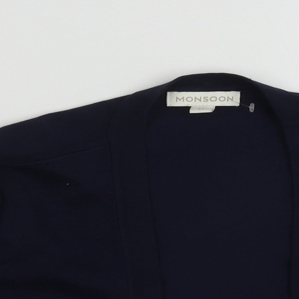 Womens UK Size M Monsoon Blue Cardigan Jumper