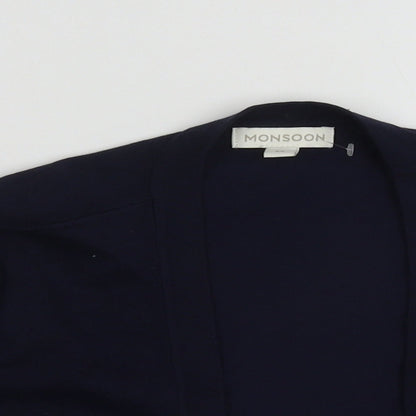 Womens UK Size M Monsoon Blue Cardigan Jumper