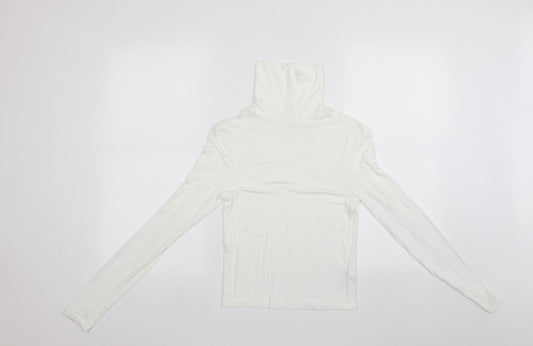 Womens UK Size S Divided White Pullover Jumper