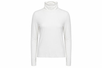 Front view of Divided women’s white roll neck viscose jumper, size S