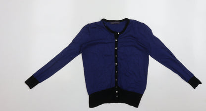 Womens UK Size 12 Marks and Spencer Blue Cardigan Jumper