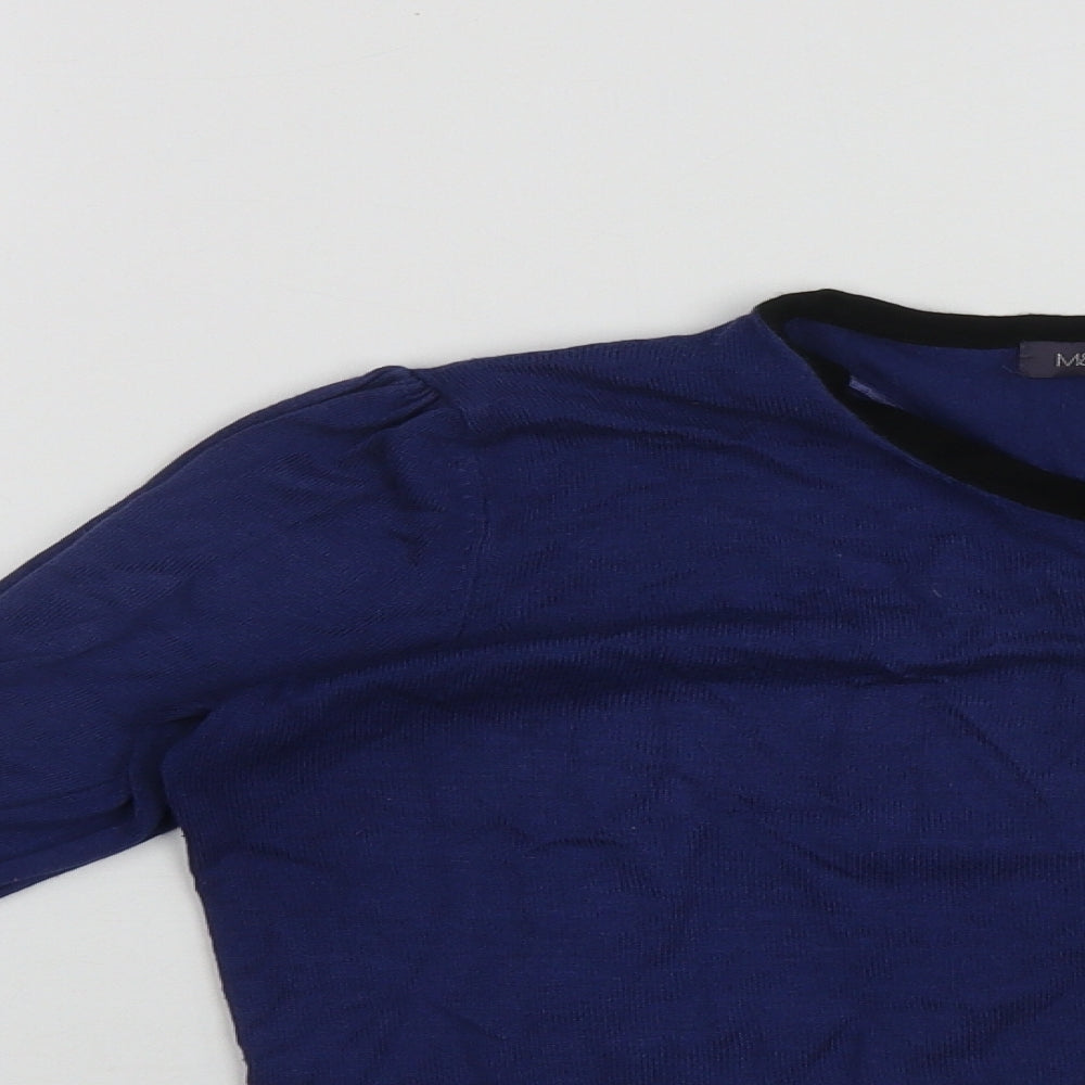 Womens UK Size 12 Marks and Spencer Blue Cardigan Jumper