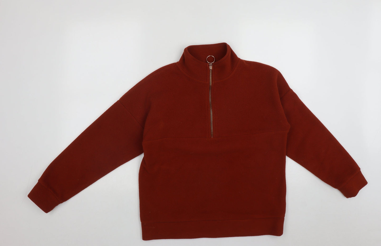 Primark Womens Brown  Polyester Pullover Sweatshirt Size 2XS  Zip