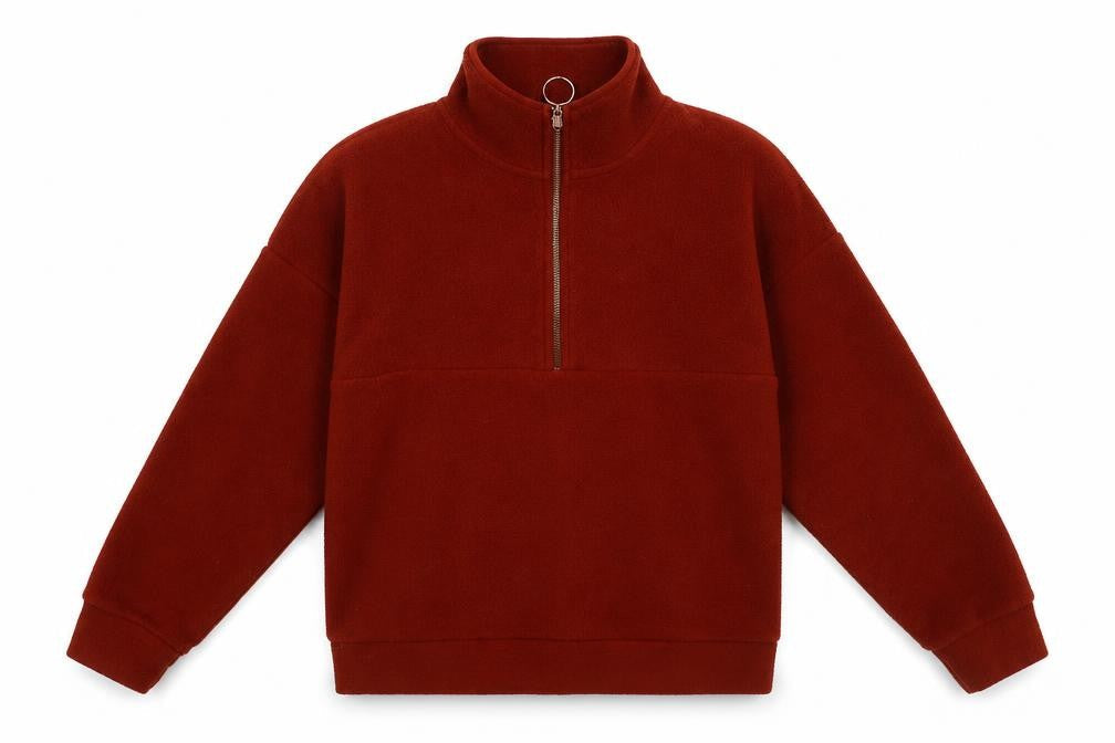 Front view of Primark women’s brown polyester pullover sweatshirt size 2xs zip