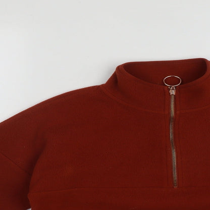 Primark Womens Brown  Polyester Pullover Sweatshirt Size 2XS  Zip