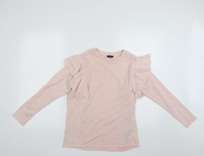 Womens UK Size 8 M&Co Pink Pullover Jumper