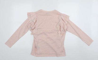 Womens UK Size 8 M&Co Pink Pullover Jumper