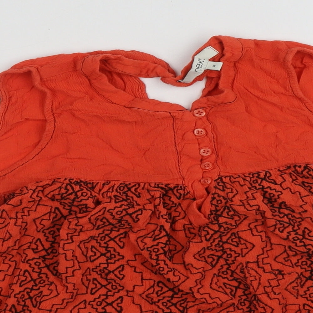 Womens UK Size 8 NEXT Orange Basic Tank