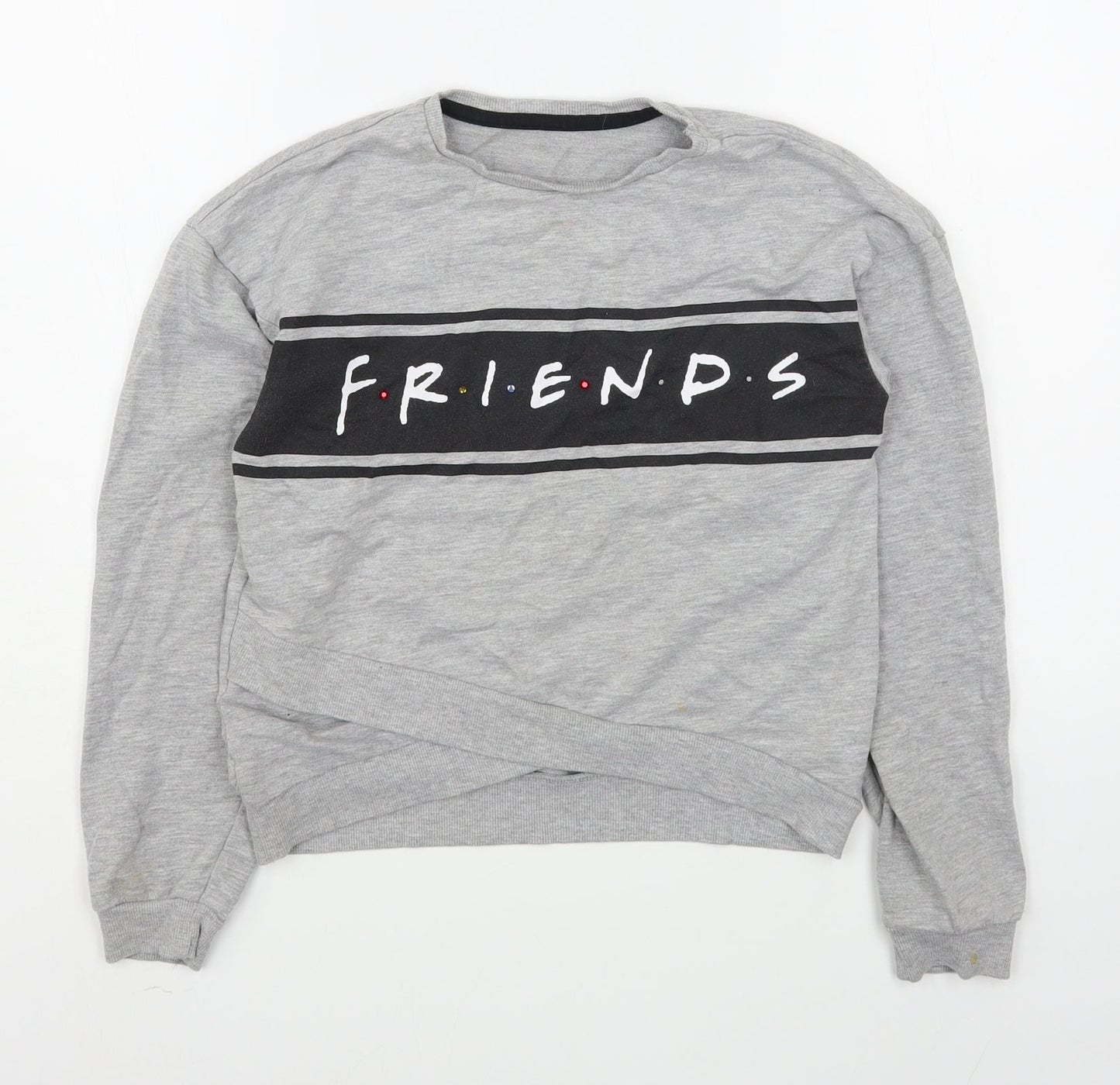 George Girls Grey  Cotton Pullover Sweatshirt Size 10-11 Years  Pullover