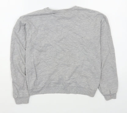 George Girls Grey  Cotton Pullover Sweatshirt Size 10-11 Years  Pullover