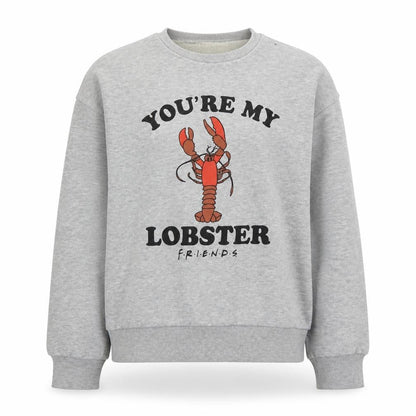 Front view of M&Co girls’ grey cotton pullover sweatshirt, size 14, years pullover