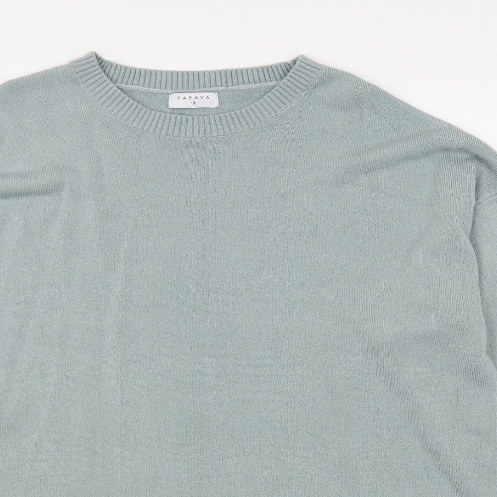 Womens UK Size 16 Matalan Green Pullover Jumper