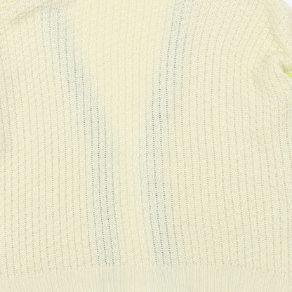 Primark Womens Beige V-Neck  Acrylic Cardigan Jumper Size 12