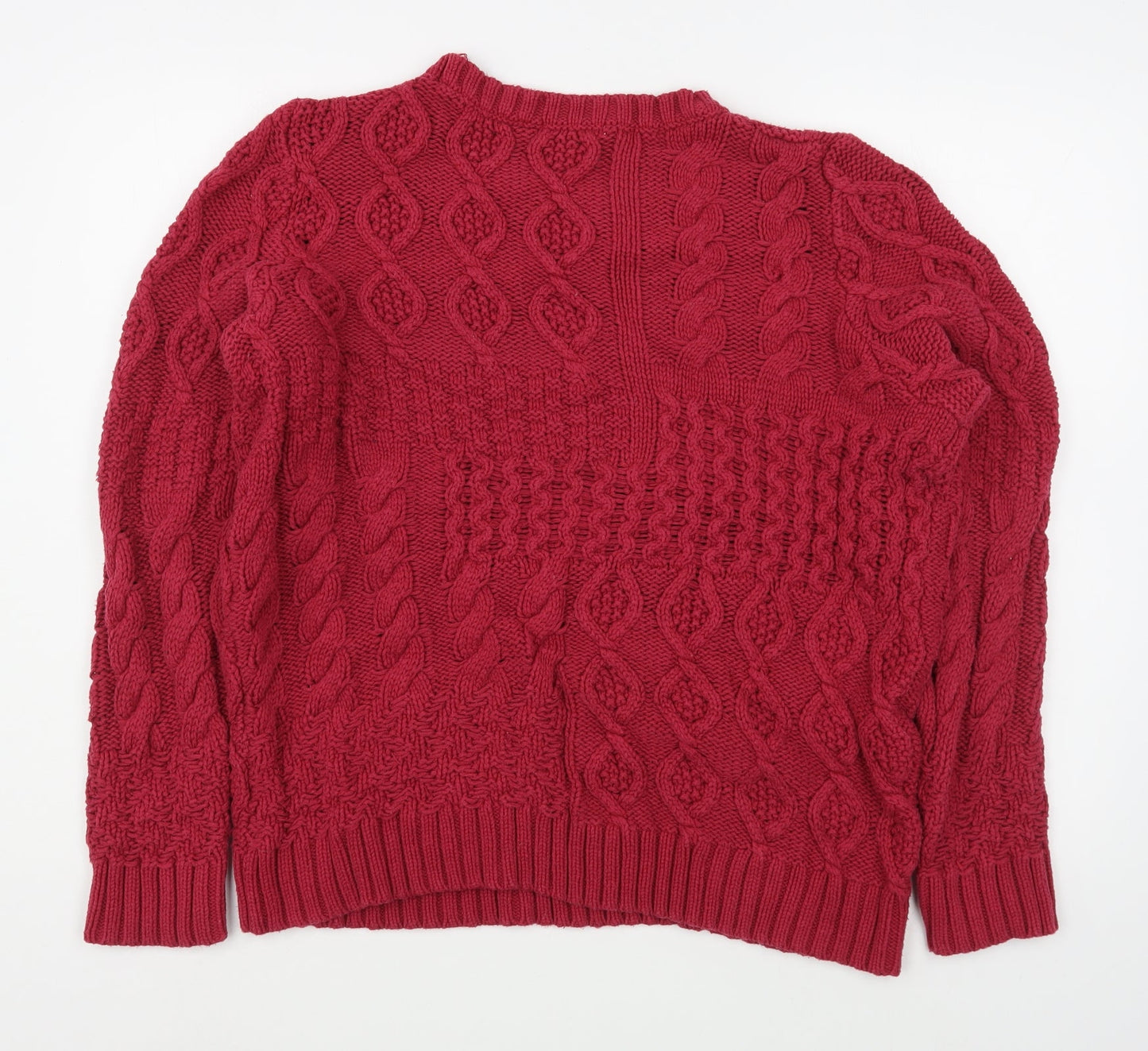 Tuy Womens Pink Round Neck  Cotton Pullover Jumper Size 8