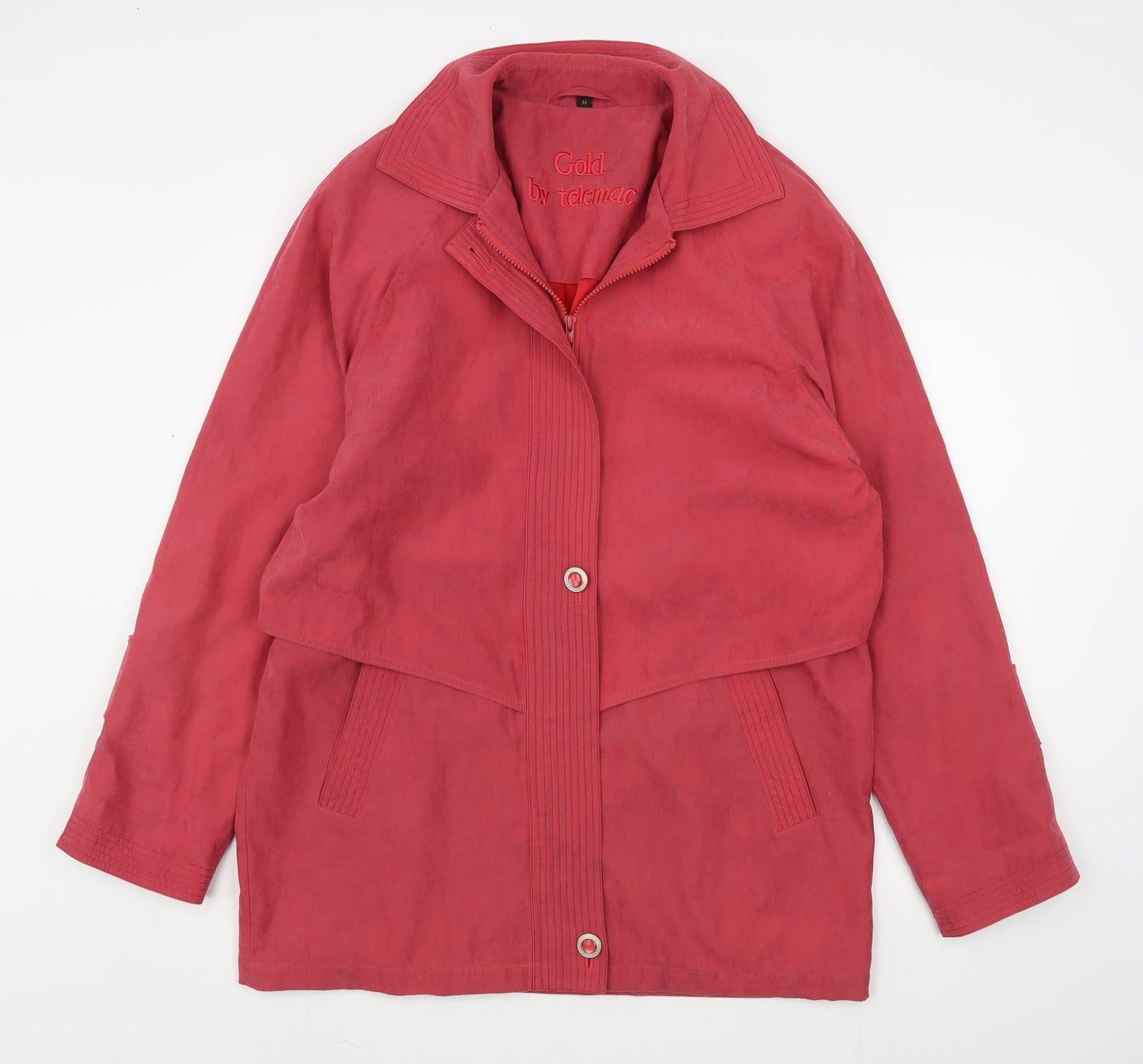 Womens UK Size M Gold Pink Overcoat