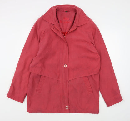 Womens UK Size M Gold Pink Overcoat