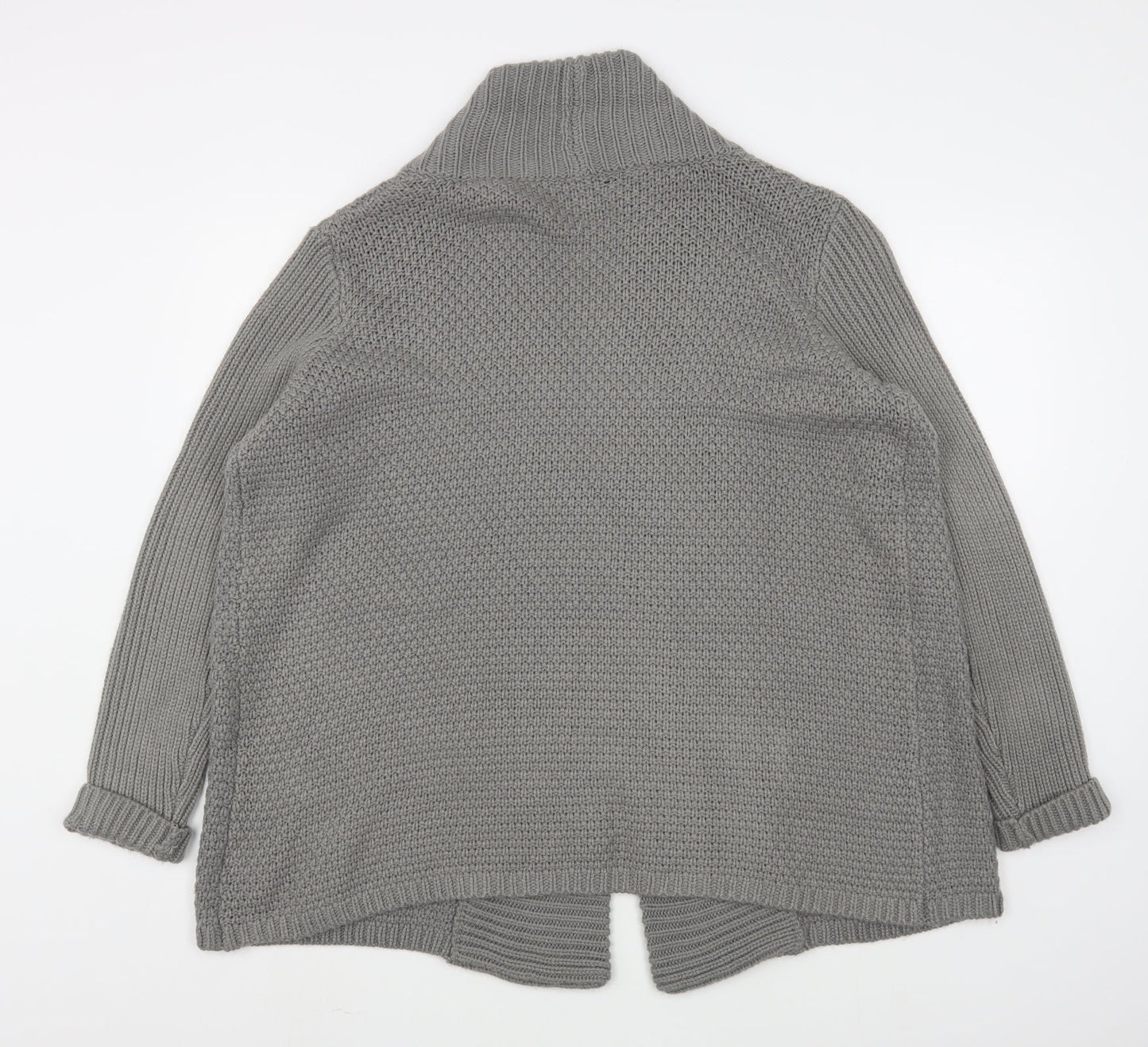 Womens UK Size L Preworn Grey Cardigan Jumper