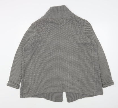 Womens UK Size L Preworn Grey Cardigan Jumper