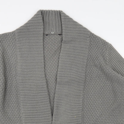Womens UK Size L Preworn Grey Cardigan Jumper